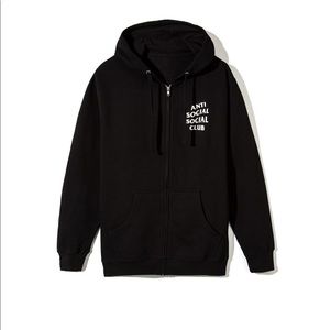 Anti social social club zip up hoodie
